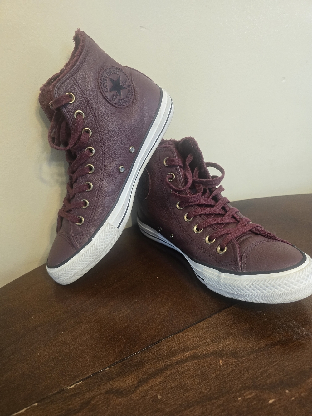 Converse Chuck Taylor All Star Winter High Tops in the "Deep Bordeaux"